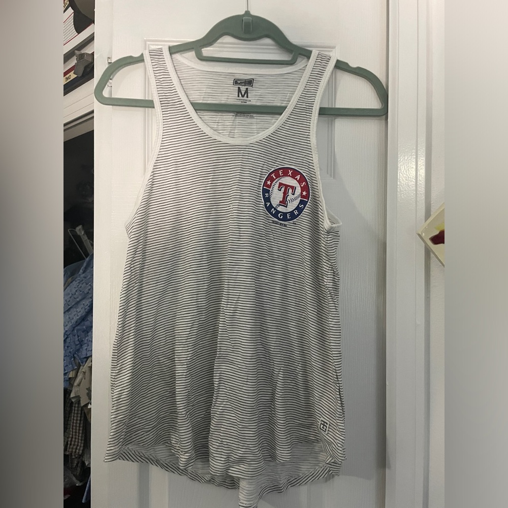 Women's Tailgate Medium Striped Texas Rangers Graphic Tank